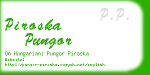 piroska pungor business card